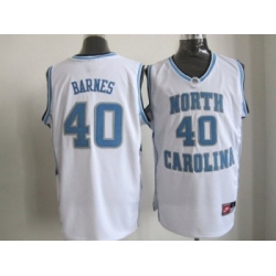 NBA North Carolina #40 Barnes White Jerseys