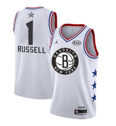 Nets 1 DAngelo Russell White Youth Basketball Jordan Swingman 2019 AllStar Game Jersey