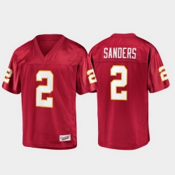 Men Florida State Seminoles Deion Sanders 2 Garnet Champions Collection Jersey