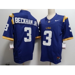 Men LSU Tiger Odell Beckham Jr. Purple F U S E College Football Jersey