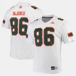 Men Miami Hurricanes David Njoku 2017 Special Games White Jersey