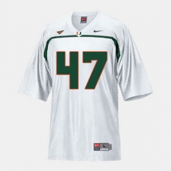 Men Miami Hurricanes Michael Irvin College Football White Jersey