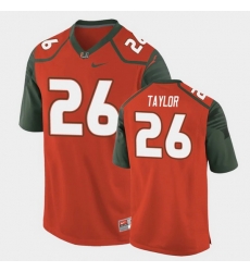 Men Miami Hurricanes Sean Taylor Replica Orange College Football Jersey