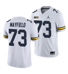 Michigan Wolverines Jalen Mayfield White Game College Football Jersey