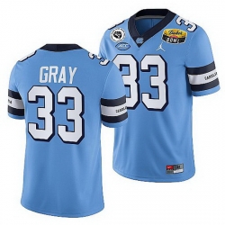 North Carolina Tar Heels Cedric Gray Blue 2021 Duke'S Mayo Bowl Cfp Jersey