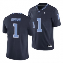 North Carolina Tar Heels Khafre Brown Navy College Football Men'S Jersey