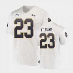 Men Notre Dame Fighting Irish Kyren Williams Replica White College Football Playoff Jersey