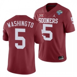 Oklahoma Sooners Woodi Washington Crimson 2020 Cotton Bowl Classic College Football Jersey