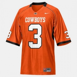 Men Oklahoma State Cowboys And Cowgirls Brandon Weeden College Football Orange Jersey