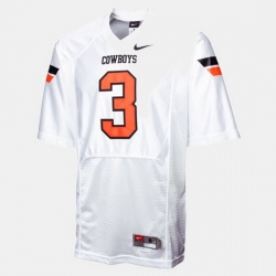 Men Oklahoma State Cowboys And Cowgirls Brandon Weeden College Football White Jersey