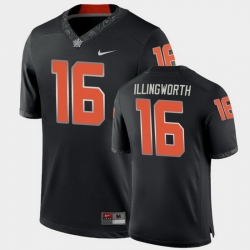 Men Oklahoma State Cowboys Shane Illingworth College Football Black Game Jersey