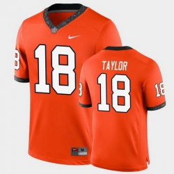 Men Oklahoma State Cowboys Shaun Taylor College Football Orange Game Jersey