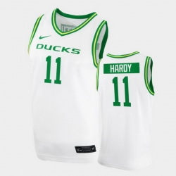 Men Oregon Ducks Amauri Hardy College Basketball White Replica 2020 21 Jersey