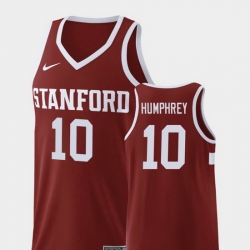 Men Stanford Cardinal Michael Humphrey Wine Replica College Basketball Jersey