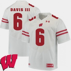 Men Wisconsin Badgers Danny Davis Iii White Alumni Football Game Ncaa 2018 Jersey