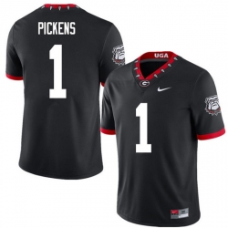 2020 Men #1 George Pickens Georgia Bulldogs Mascot 100th Anniversary College Football Jerseys Sale-B