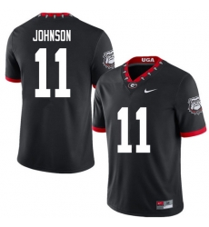 2020 Men #11 Jermaine Johnson Georgia Bulldogs Mascot 100th Anniversary College Football Jerseys Sal