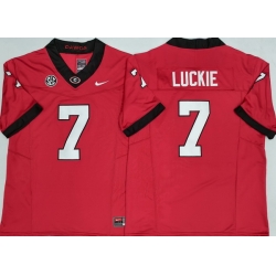Georgia Bulldogs 7 Lawson Luckie Red 2025 F U S E  Stitched Jersey