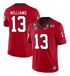 Men #13 Mykel Williams Georgia Bulldogs 2022-23 CTP National Championship Football Jerseys