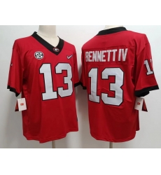 Men #13 Stetson BENNETT IV Georgia Bulldogs College Football Jerseys Sale-red