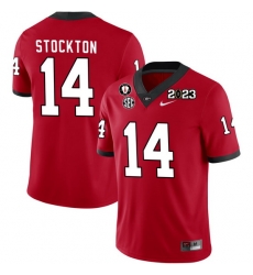 Men #14 Gunner Stockton Georgia Bulldogs 2022-23 CTP National Championship Football Jerseys