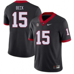 Men #15 Carson Beck Georgia Bulldogs College Football Jerseys Stitched-Black