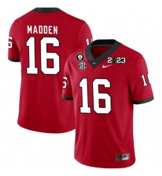 Men #16 C.J. Madden Georgia Bulldogs 2022-23 CTP National Championship Football Jerseys