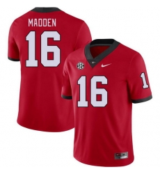 Men #16 C.J. Madden Georgia Bulldogs College Football Jerseys Stitched-Red