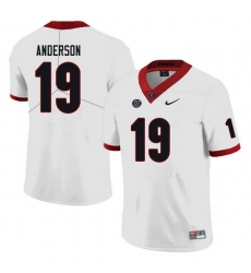 Men #19 Adam Anderson Georgia Bulldogs College Football Jerseys white