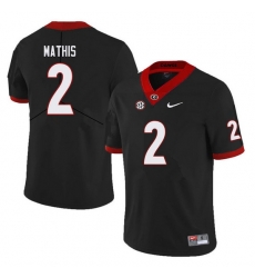 Men #2 D'Wan Mathis Georgia Bulldogs College Football Jerseys Sale-Black