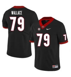 Men #79 Weston Wallace Georgia Bulldogs College Football Jerseys Sale-Black