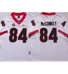 Men #84 Ladd McConkey Georgia Bulldogs College Football Jerseys Sale-White