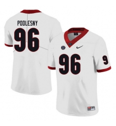 Men #96 Jack Podlesny Georgia Bulldogs College Football Jerseys white