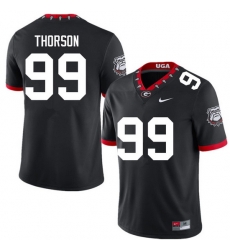 Men #99 Brett Thorson Georgia Bulldogs College Football Jerseys Sale-100th Anniversary