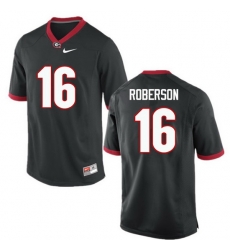 Men Georgia Bulldogs #16 Caleeb Roberson College Football Jerseys-Black