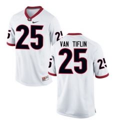 Men Georgia Bulldogs #25 Steven Van Tiflin College Football Jerseys-White