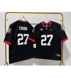 Men Georgia Bulldogs 27 Nick Chubb Black Dog Head F U S E Stitched Jersey Men Georgia Bulldogs 27 Nick Chubb Black Dog Head F U S E Stitched Jersey