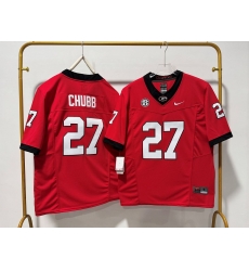 Men Georgia Bulldogs 27 Nick Chubb Red F U S E Stitched Jersey Men Georgia Bulldogs 27 Nick Chubb Red F U S E Stitched Jersey