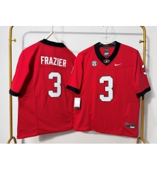 Men Georgia Bulldogs 3 Nate Frazier Red F U S E Stitched Jersey