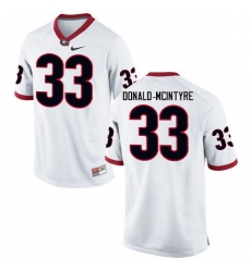 Men Georgia Bulldogs #33 Ian Donald-McIntyre College Football Jerseys-White