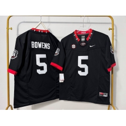 Men Georgia Bulldogs 5 Chauncey Bowens Black F U S E Stitched Jersey