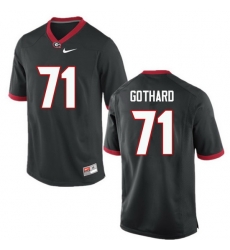 Men Georgia Bulldogs #71 Daniel Gothard College Football Jerseys-Black