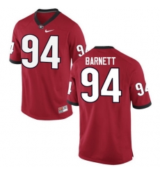 Men Georgia Bulldogs #94 Michael Barnett College Football Jerseys-Red