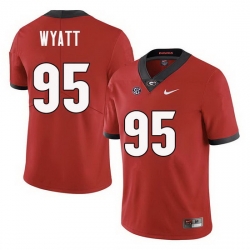 Men Georgia Bulldogs #95 Devonte Wyatt College Football Jerseys Sale-Red