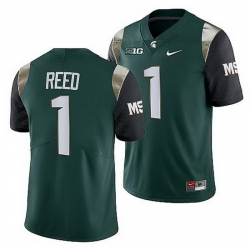 Michigan State Spartans Jayden Reed Green College Football Men Jersey