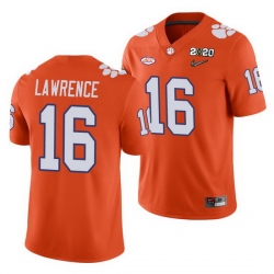 Clemson Tigers Trevor Lawrence Orange College Football Men'S Jersey 0