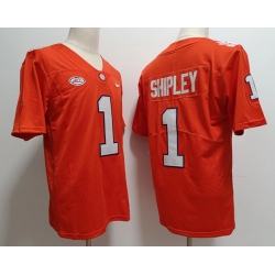 Men Clemson Tigers #1 Will Shipley College Orange Football Game Jersey