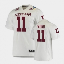 Men Texas A&M Aggies Kellen Mond 2021 Orange Bowl College Football White Jersey