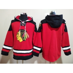 Men Chicago Blackhawks Blank Red Stitched NHL Hoodie