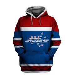 Men Washington Capitals Blue All Stitched Hooded Sweatshirt